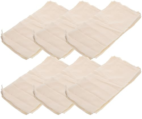 CIYODO 6 Piezas de Paño para Colar Tofu Reutilizable de Algodón 100% 40x40 Cm para Cocina Multiusos, Tela Filtrante de Estopilla para Queso, Yogur y Leche Vegetal