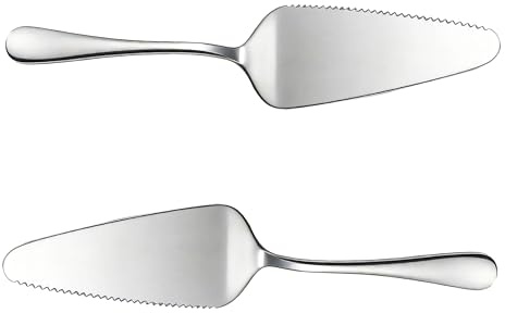 MustuVerve Set di 2 pale per torta in acciaio inossidabile, paletta per torta e crostata, paletta per torta in acciaio inossidabile lucidato, coltello per torta per versatile per cucine, ristorant