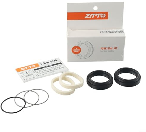 Accarugty Kit de sellos de horquilla de bicicleta de 30 a 40 mm, sellos de aceite de goma y aleación con esponjas, compatible con Fox para Rockshox para Manitou para Suntour, piezas de suspensión para