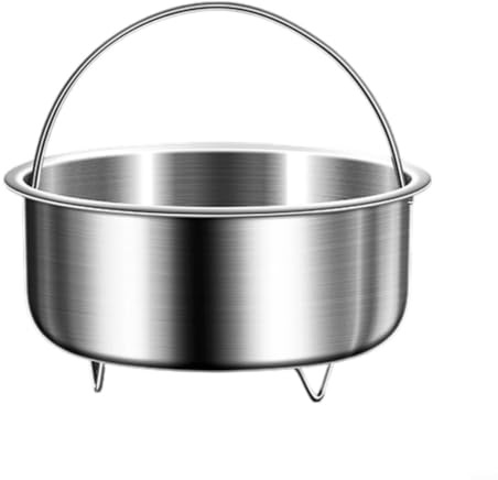Zeroupshop Cesta de vapor pequeña de acero inoxidable 304, cuenco resistente para cocinar verduras con patas para olla, ideal para carne, pescado, huevos, herramienta de cocina esencial plateada (D)