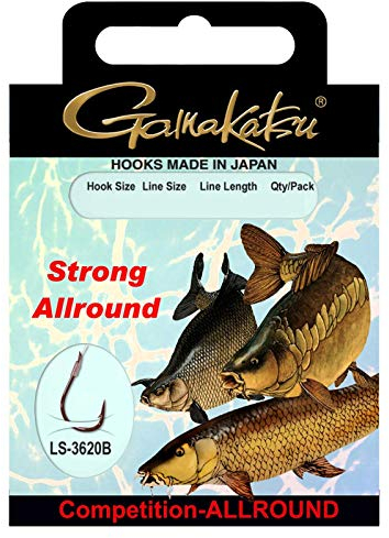 Gamakatsu Angelhaken mit Vorfach Vorfachhaken - BKD-Allround Strong Gr. 12
