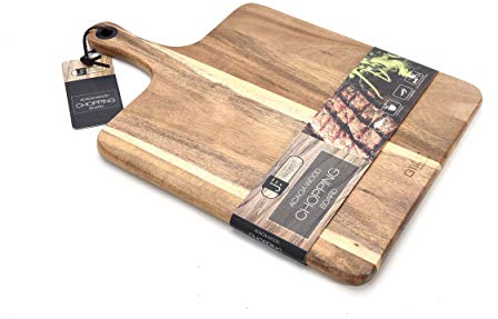 Bill.F Since 1983 Pizzaschieber/Schneidebrett/Serviertablett aus Akazienholz/Pizzaschaufel/Quadrat Transfer schale/Backschaufel/Kuchenheber zum Verschieben von Pizza, Keksen, Kuchen, Brot Quadratisch
