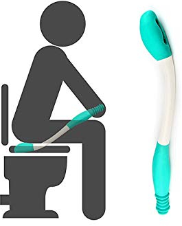 Miyobing Herramientas para el Inodoro Bottom Wiper, Self Wipe Aid Helper, Ayudas para el inodoro Herramientas para limpiar, Papel higiénico Agarre de tejido Easy Wipe - ayuda para discapacitados