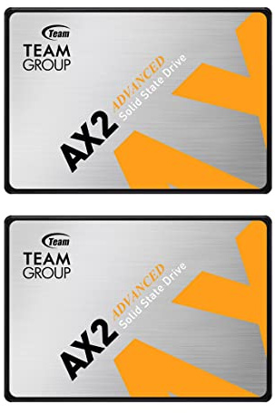 TEAMGROUP AX2 512GB 2 Pack 3D NAND TLC 2.5 Inch SATA III Internal Solid State Drive SSD (Read Speed 530 MB/s) Compatible with Laptop & PC Desktop T253A3512G0C1P1