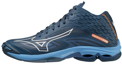 Mizuno Wave Lightning Z7 Mid, Scarpe da Pallamano Unisex Adulto, DarkDenim/White/BlueJasper, 50 EU, Bluejasper Bianco Scuro, 50 EU