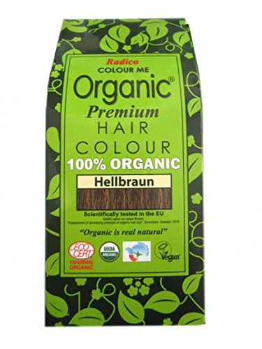 Radico Colour Me Organic Pflanzenhaarfarbe | Hellbraun | Ayurvedische Bio Haarfarbe | Aus natürlichen Kräutern | Sanft zum Haar (5 x 100 Gramm)
