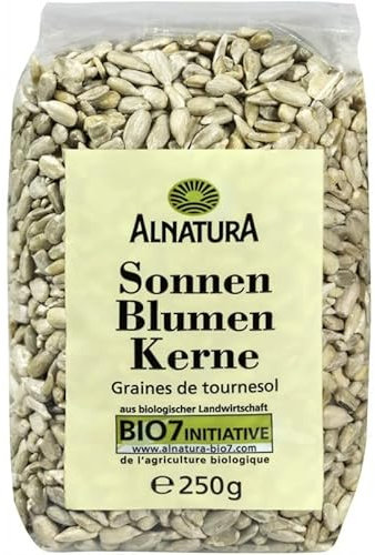 ALNATURA - Graines de tournesol bio 250g - Source naturelle dénergie et de nutriments essentiels - Idéal pour une alimentation saine et équilibrée - Lot De 4