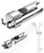Soporte Ducha Universal, soporte de cabezal ducha para barra deslizante, soporte de ducha ajustable de 16-27 mm, soporte de rociador giratorio de 360 grados con 2 ganchos soporte de cabezal de ducha