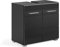 möbelando Waschbeckenunterschrank >Linus< in Schwarz Hochglanz - 60x56x34cm (BxHxT)
