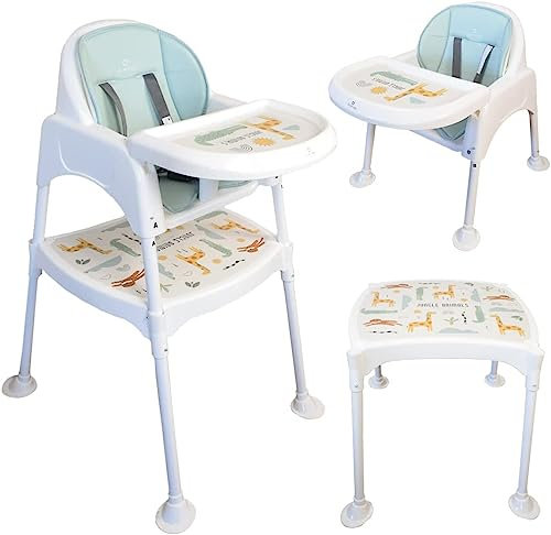 Olmitos - Trona Evolutiva 3 en 1 para Bebé: Trona, Silla Infantil y Mesa con Silla - Arnés de Seguridad, Bandeja Extraíble, Ligera y Ajustable