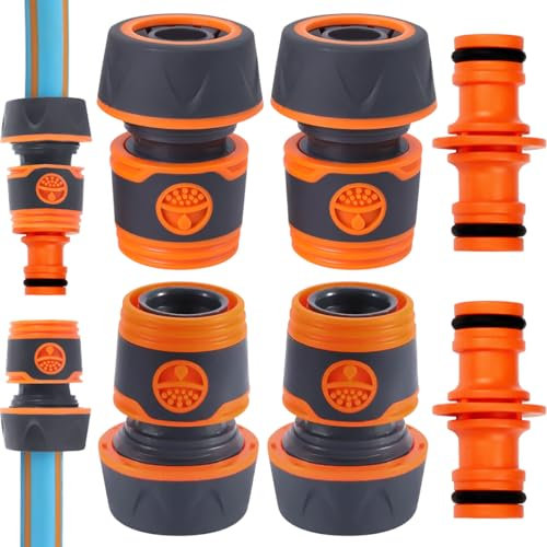 4 Pièces Embout Tuyau Arrosage,Raccord Tuyau D'arrosage 19mm (3/4),Extension rapide du tuyau,avec Accessoires de Raccord,pour raccordement de Tuyau,convient pour jardin et lavage de voiture