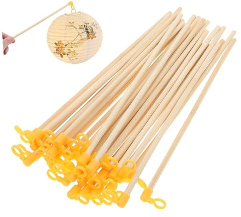 SOIMISS Palos De Madera Para Faroles De Papel 35 Piezas Resistentes y Portátiles Para Manualidades Infantiles y Decoración Festiva