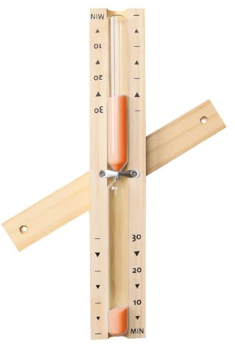 Reloj de arena para sauna, reloj de arena de 30 minutos, naranja 30 minutos, arena de madera, rotación del reloj de dham, Reldo de Arena, está aturdido con temporizadores en la sandalia de canal de