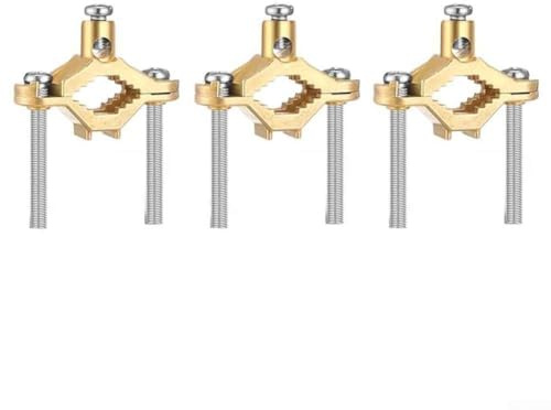 3 morsetti di messa a terra in lega di rame per un fissaggio elettrico sicuro a tubi dell'acqua e condotti in acciaio che supportano cavi di dimensioni da #10 a #2 con viti (3 pezzi)