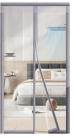 Rideau de Porte Isolant Thermique, Isolant Thermique Isolation Porte coupe-vent,Adapté à l'intérieur et à l'extérieur et à la Cour,Fermeture automatique,pour Balcon Cuisine Chambre