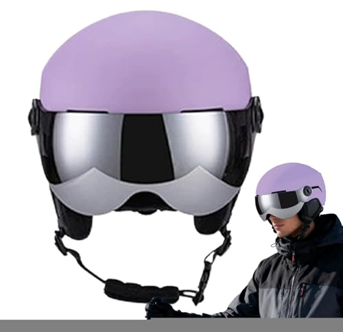 Protoence Caschi da Sci per Uomini | Cappello Antiurto Caldo Con Occhiali | Casco Invernale Con Occhiali Da Sci | Per Uomini Donne Giovani Adulti Giovani Sciatori Snowboarder Discesa Resort Outdoor