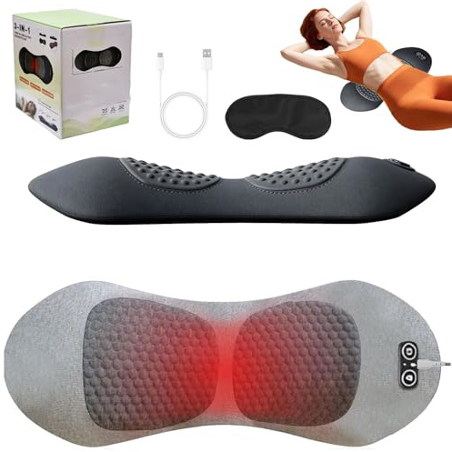 Somnix Pro Masajeador Terapéutico Triple Fusión — El Nuevo Masajeador Lumbar Somnix 2026 Cojín De Soporte Lumbar Ergonómico Spinal Ease Integra Funciones De Calor Y Masaje Vida Cotidiana (Gris)