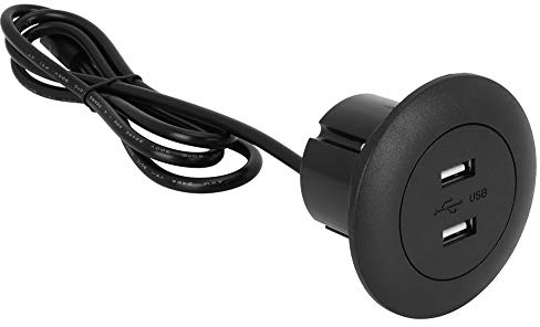Naroote Caricatore Doppio USB con Presa di Corrente con Retroilluminazione a LED Blu per Poltrona Reclinabile Elettrica e Divano Elettrico, Design Compatto e Salvaspazio