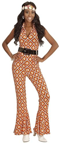 W WIDMANN MILANO Party Fashion - Kostüm 70er Jahre Overall, Disco Fever, Dancing Queen, Faschingskostüme