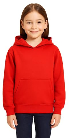 A2Z 4 Kids Girls Boys Plain Sweatshirt Tie Dye Pullover - Plain Sweat Hoodie Red 9-10