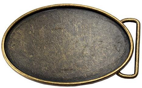 HUABOLA CALYN DIY Blank Belt Buckle Oval Western Rodeo Belt Buckles for Women Men