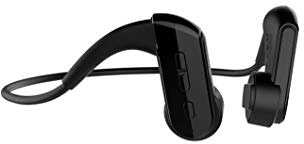 Cuffie intrauricolari senza fili bluetooth antisudore con microfono per lo sport 6 ore di gioco Stereo Sound Clear Voice riduzione del rumore per business/ufficio/guida, plastica, Nero , Taglia unica