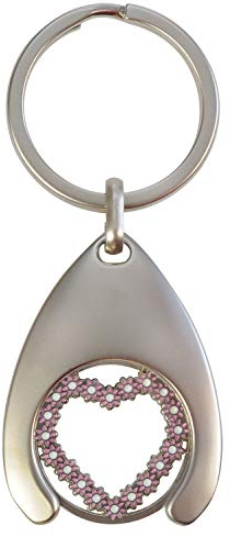 happyROSS Porte-clés avec jeton de chariot en forme de cœur, Autres, taille unique