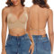 seagallery Low Back Push Up Deep V Neck Plunge Backless Convertible Wire Lifting Bra Nude
