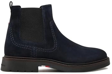 Tommy Hilfiger Botas Chelsea Hombre Comfort elegantes, Azul (Desert Sky), 41