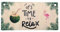 IT'S TIME TO RELAX, Hängeschild, hängende Dekoration an der Tür, Wanddekoration, Geschenk, Holzschild, natürliche Dekoration