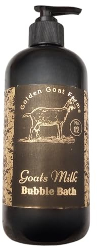 Golden Goat Farms Sandalwood & Teak Scented Milk & Bubble Bath with Goat Milk, 12 Oz