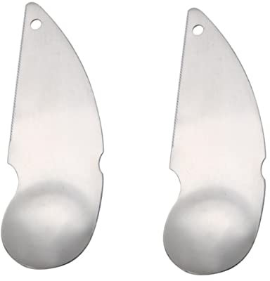 HOLIDYOYO Set di Sbucciatori A Cucchiaio per Frutta Utensile da Taglio per Kiwi in Acciaio Inossidabile Manico Liscio