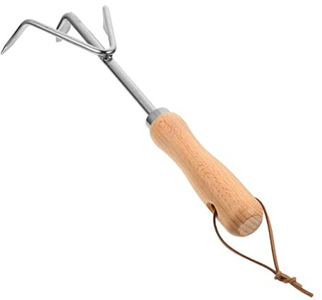 JOINPAYA Râteau De Jardin Acier Outil Pratique à Main pour Plantations Désherbage Et Aération Sol Petit Râteau Ergonomique pour Activités Extérieures