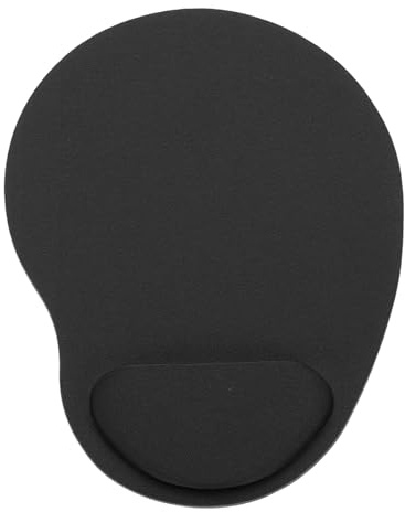 PATIKIL Tappetino Per Mouse Ergonomico, Tappetino Per Mouse In Gel Con Supporto Per Polso Schiuma A Memoria Tappetino Per Computer Con Base Antiscivolo Per Ufficio Computer Portatile, Nero