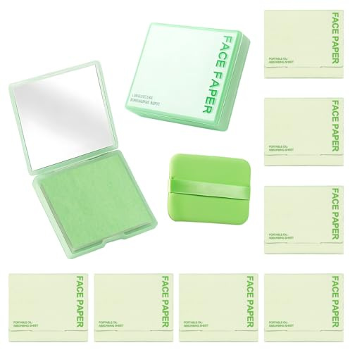 Blotting Paper, 7.1cm x 6cm, Pack of 800 Sheets, Oil Blotting Sheets for Face, Oil Absorbing Sheets for Oily Skin, Green Tea Scented