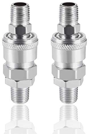 SM20 + PM20 Air Tool Pressure Washer Female High Flow Coupler Plug G1/4 Quick Connect Fitting 2Set