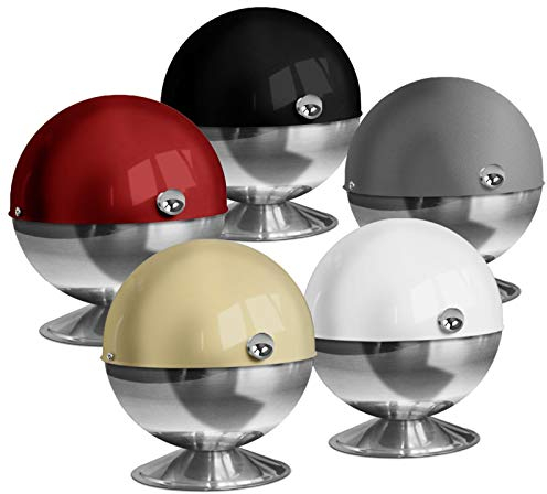 Floordirekt Boule à sucre, couvercle rabattable avec poignée, convient pour le sucre ou les bonbons, design élégant, 5 couleurs, sucrier, beige