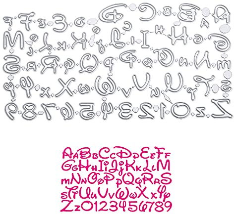 troqueles Plantillas de perforación alfabeto grande y pequeño, troqueles de corte de metal letras números estampado para de bricolaje álbumes de recortes fotos tarjetas de papel decoración