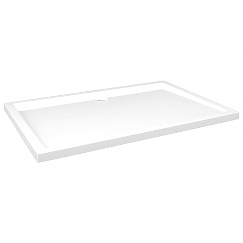vidaXL Plato de Ducha Rectangular Placa Receptor Cuarto de Baño Aseo Inodoro Resistente a Arañazos Manchas Antideslizante ABS 80x120 cm