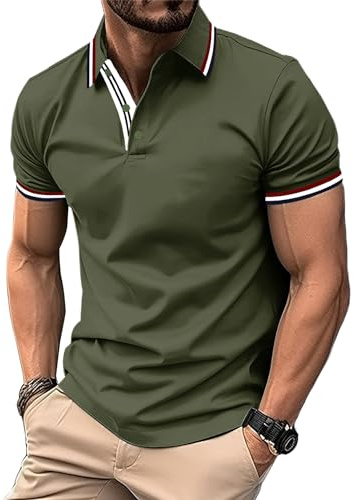 SwissWell Mäns Polo T-shirt Kortärmad Andas Tennis Golf Sommar Fritid Polo Quick Tork T-shirt Normal Män