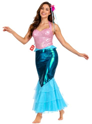 Fun Shack Deguisement Sirene Femme, Costume Sirene Halloween Femme, XL