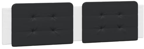 vidaXL Kissen für Kopfteil Zadar, Wandpolster Polsterpaneel Bettkopfteil, Rückenkissen Polsterkopfteil Wandkissen Schlafzimmer, Schwarz Weiß 200cm Kunstleder