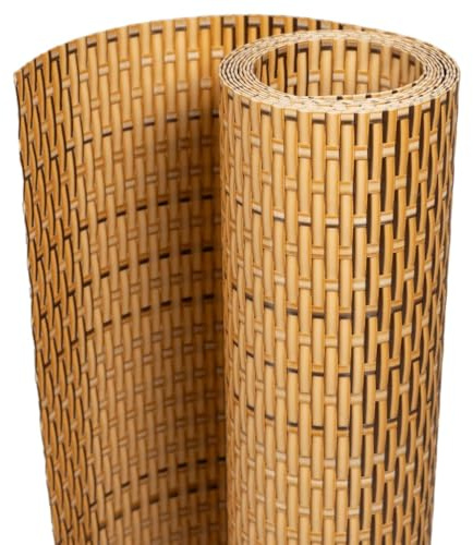 vidaXL Paravent de Balcon Marron Clair 500x90 cm résine tressée, écran de Jardin, écran extérieur, écran d’intimité de clôture