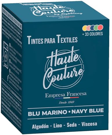 Haute Couture Blau Textilfarbe – 350g – Marineblau - Alles-in-Einem – Fertig zur Anwendung für Kleidung und Stoffe