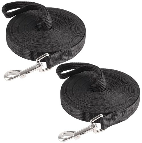 2 Stück Schleppleine 5m für Hunde, Schleppleine, Robuste Wasserfest Schleppleine für KleineHunde, Reißfeste Hundeleine 5m mit Handschlaufe für Große bis Kleine Hunde Training und Outdoor