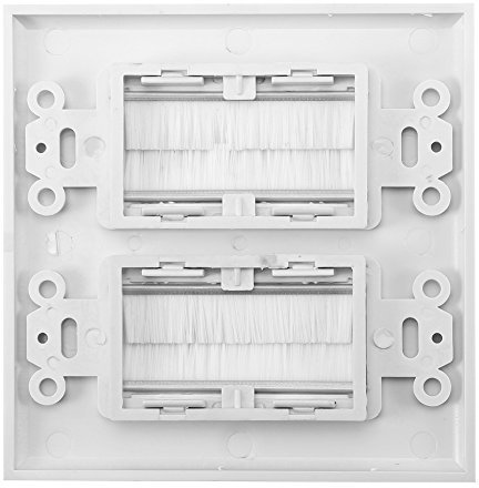 Plaques Murales, Brosse Anti-poussière en Plastique Plaque Murale Plaque de Paroi de Paroi Plaque de Revêtement Câble Câble Muraute Paire Insertion Couvreau Sortie Panneau