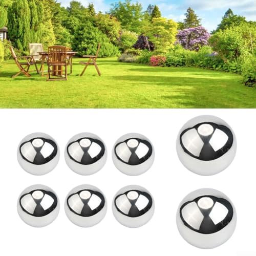 Boules flottantes élégantes en acier inoxydable pour décoration de piscines et jardins (51 mm)