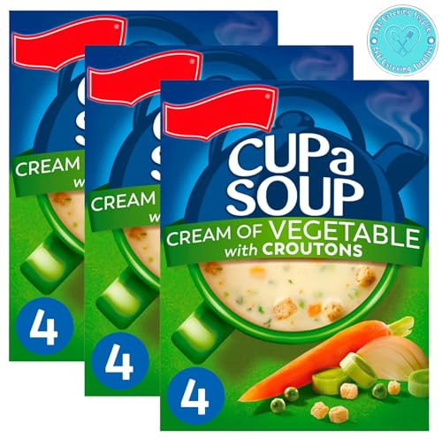 Cup a Soup Cream of Vegetable with Croutons 4 Sachets 122g x3