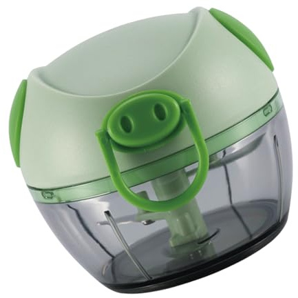 Picadora manual de carne de 170 ml, picadora de ajos, trituradora de verduras, herramienta de cocina, cortador de ajo portátil duradero