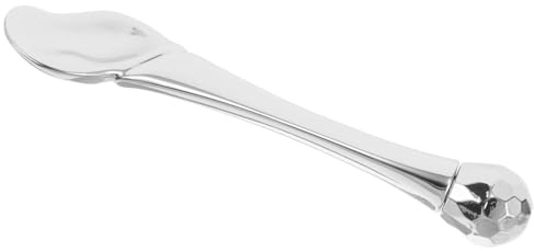 MALUGOGO Espátula Cosmética de Metal para Ojos Diseño Rodante, Masajeadores de Ojos Portátiles para Alivio de Fatiga y Cuidado Facial Multifuncional